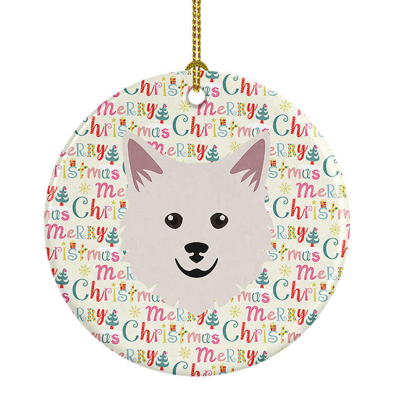 Ornement suspendu italien Spitz Merry Christmas