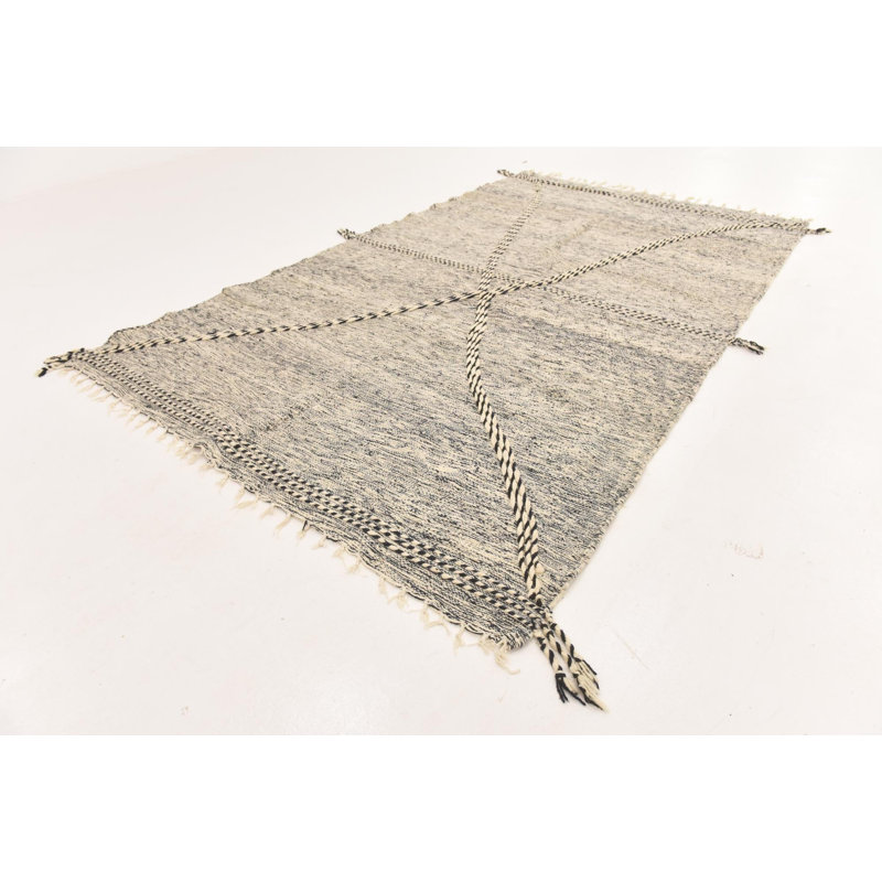 Tapis noir et blanc Nathaniel