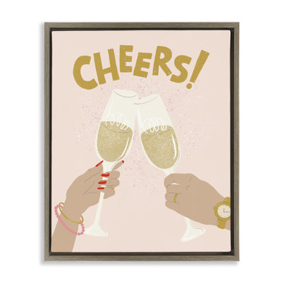 "Celebration Cheers Drinks", art mural sur toile flottante par Kristina Hultkrantz