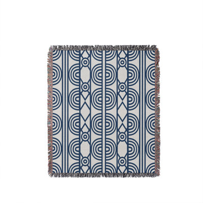 Idia Geometric Cotton Throw Blanket