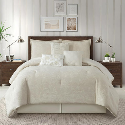 Bristol 7 Piece Cotton Blend Floral Comforter Set