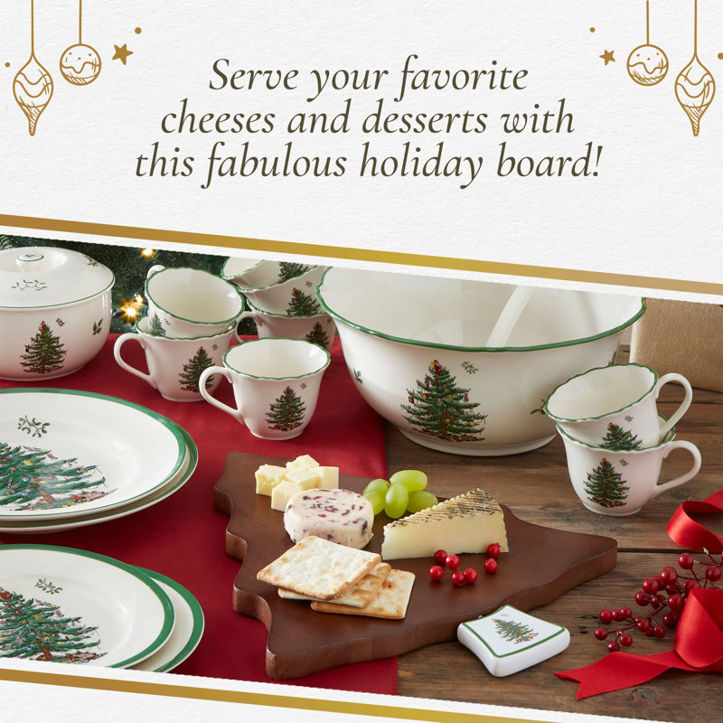 Spode Christmas Tree 2 Pc Cutting Board/Spreadr 13"