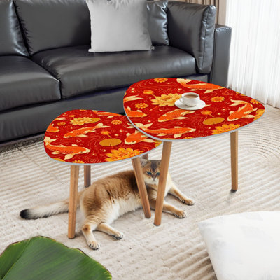 Ensemble de 2 tables basses gigognes Triangle