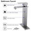 Robinet de salle de bain à cascade, robinet de salle de bain à poignée simple avec bonde escamotable, sans trop-plein-101130734