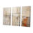 Abstract Beige Brown Road Collage - Abstract Collages Wall Art Set-111758520-112014681