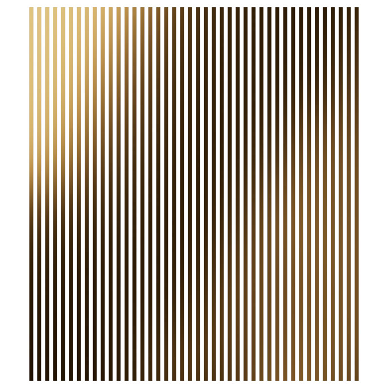 Ensemble de panneau mural réglable en lattes d'acrylique, Miroir doré, H 94 po x l 42 po