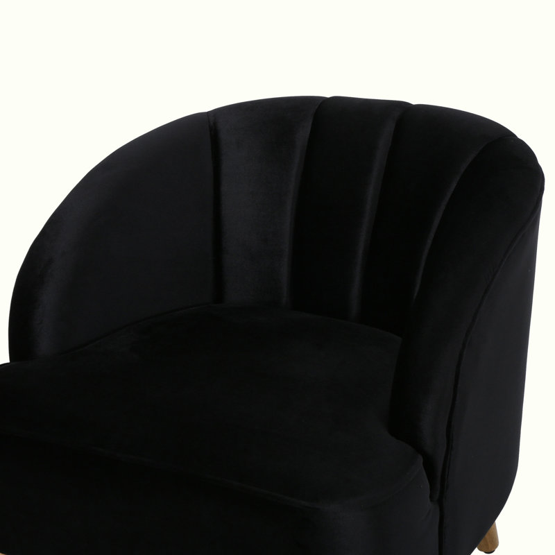 Fauteuil pour le salon, la chambre à coucher, le bureau, l'assemblage facile, Velours noir