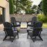 Chaise Adirondack pliable pour l'extérieur