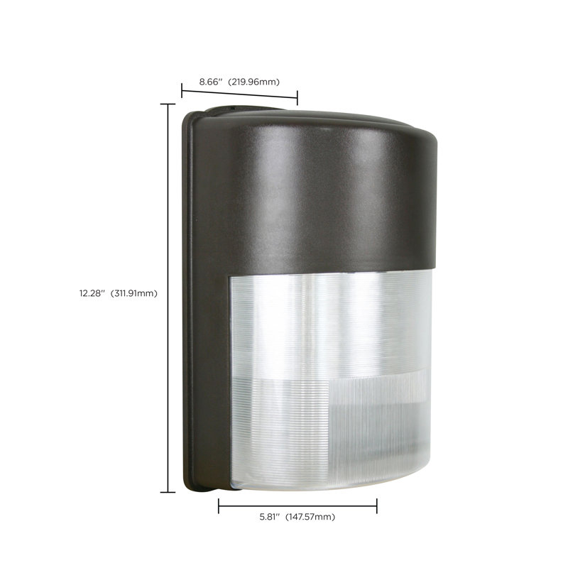 Luminaire à cloison d'extérieur à DEL intégré à 1 ampoule Abhik Bronze