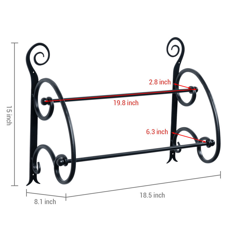 50.1cm 2 Wall Towel Bar