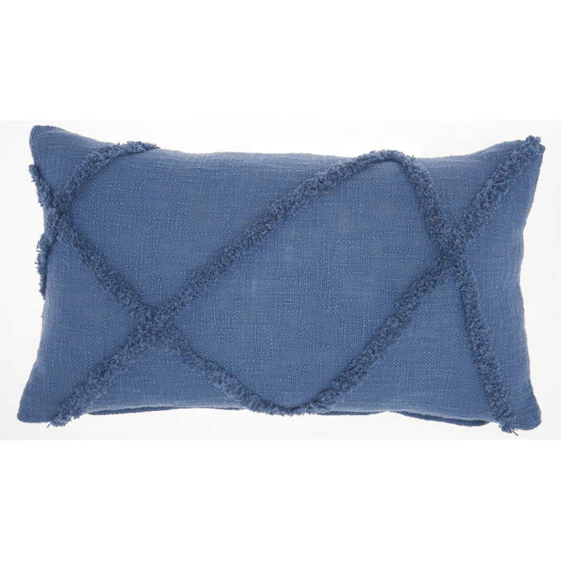  Housse de coussin rectangulaire et insert, Bleu