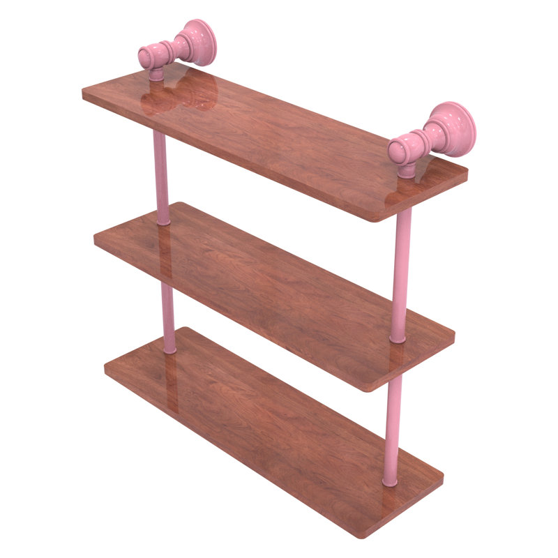Tablette flottante 3 pièces Carolina, H 16 po x l 16 po x P 5,54 po, Rose