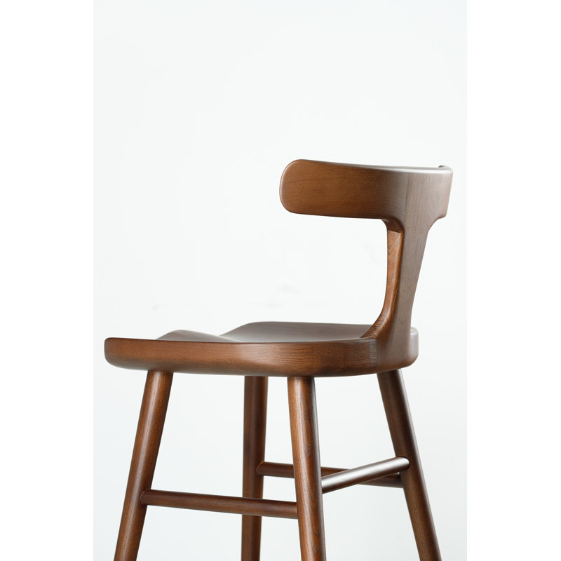 Anvil Chair With Back, Bar Stool (31” Seat Height), Matte Brown