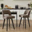Ensemble de 4 tabourets de bar rotatifs 26,4 po, 4 pieds en bois massif noir et repose-pieds à anneau en métal-1487483732-1487483733