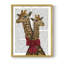 «Giraffes and Bow», reproduction encadrée-704622436-704622439