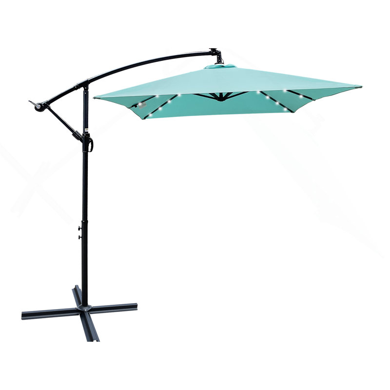 Parasol d'extérieur à DEL alimenté à l'énergie solaire avec plusieurs caractéristiques pour un confort et une durabilité ultimes