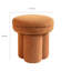 Tabouret Ian, conception semblable à un champignon, base piédestal, tissu brun-130623921