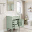 Meuble-lavabo autoportant avec lavabo, tiroir rabattable et tablette réglable-1411202783