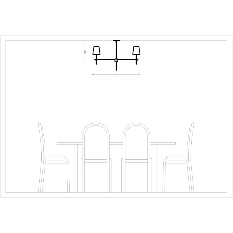 3187204-Four Light SM Chandelier, 18.13" H x 36" W x 36" D, No, Midnight Black