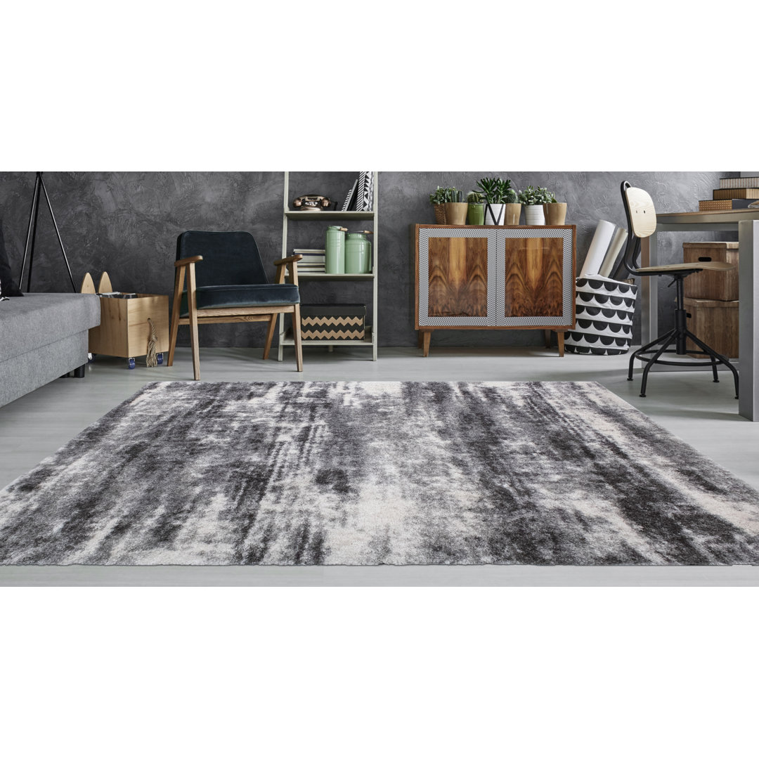 Alban Shag Charcoal Indoor Area Rug 17 Stories Rug