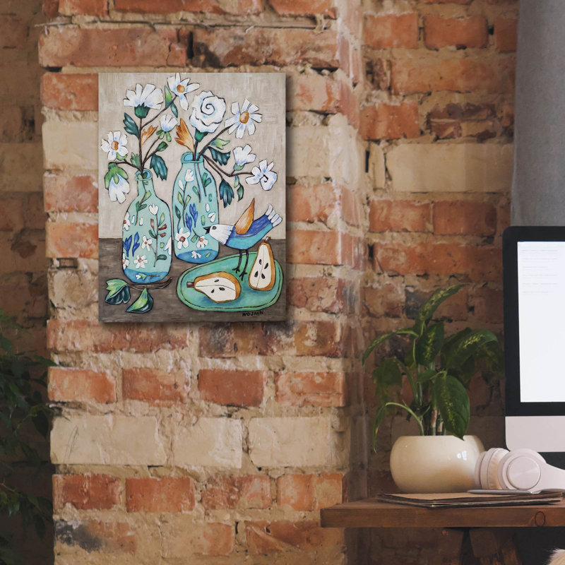 «It's Morning» par Holly Wojhan, art mural sur toile, H 16 po x l 12 po x P 0,75 po