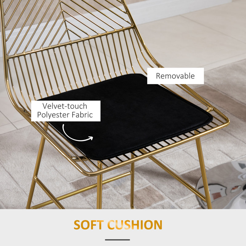 Abduljalil Upholstered Counter Stool with Metal Frame