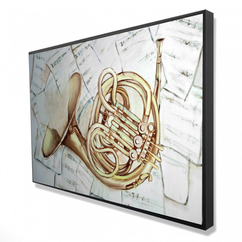 " Horn On Music Sheet "