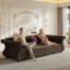 Canapé-lit 3 en 1 en velours Chesterfield-1457734025