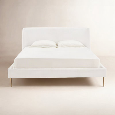 Venedy Linen Wingback Bed