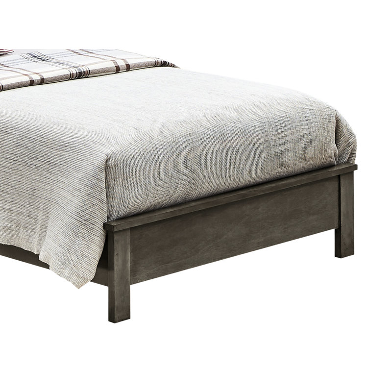 Lit simple gris élégant, offrant un environnement de sommeil confortable, gris polyvalent pour un sommeil réparateur
