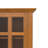 Acadian Solid Wood Transitional Low Storage Cabinet with Glass Doors and Adjustable Shelves-1134587491-1205136826