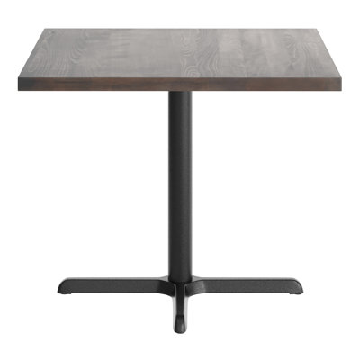 Square Solid Wood Commercial Tabletop with X-Base