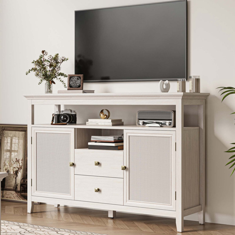 52.8" Rattan Sideboard
