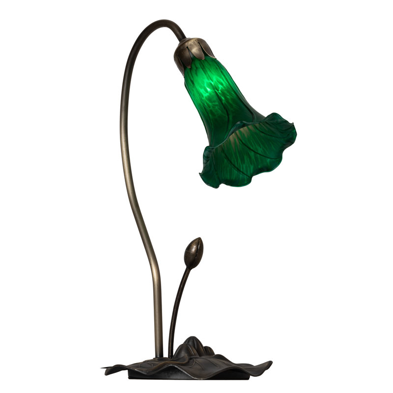 Nedra Arched Table Lamp, Green