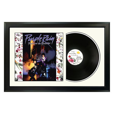 Prince "Purple Rain" Framed Vinyl Record Wall Art, LP Album Cover Display, Music Memorabilia Decor, Unique Gift for Vinyl Lovers