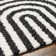 Rectangle Geometric Machine Woven Polyester Area Rug in Charcoal/White