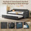 Upholstered Daybed with Trundle Bed