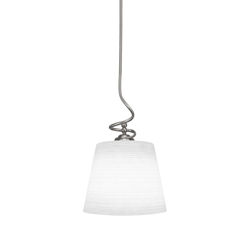 Luminaire suspendu Capri Capri, Nickel brossé, Blanc
