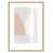 Toile avec cadre en bois beige