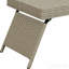 Table pliante, osier portable, gris