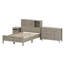 3-Pieces Bedroom Sets Farmhouse Platform Bed With Double Sliding Door Storage Headboard And Charging Station, Storage Nightstand And Dresser-626001538