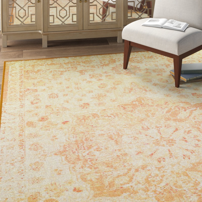 Tapis oriental beige, Rectangle 9 pi 8 po x 13 pi 1 po