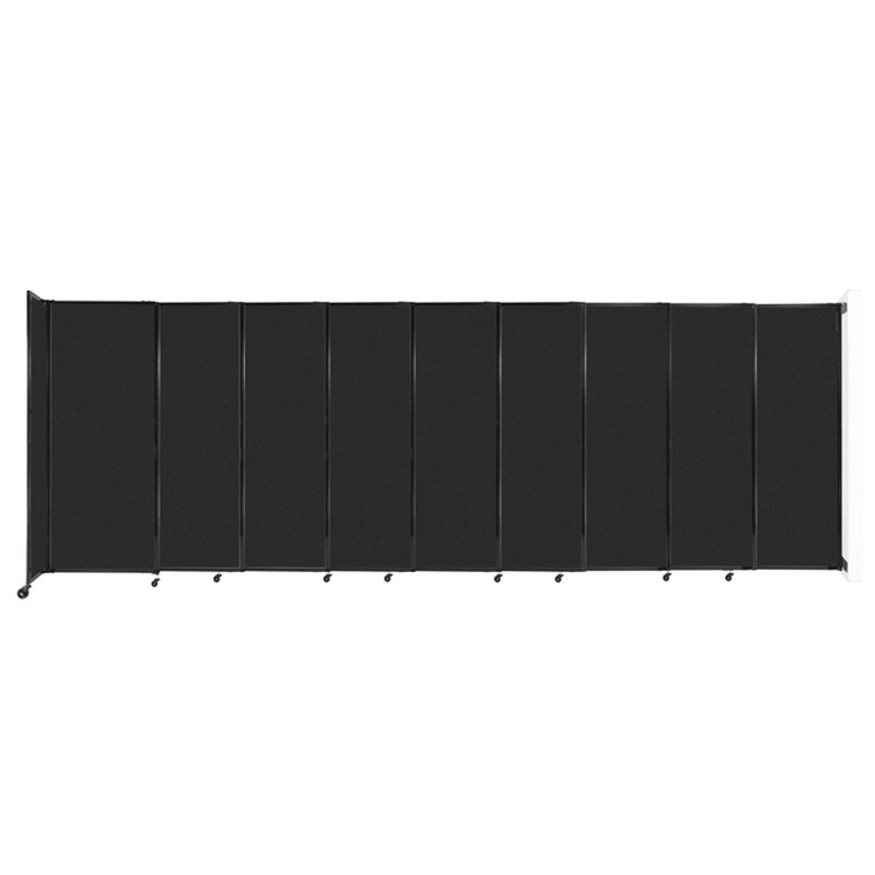 Cloison portative Soundsorb, H 82 po x l 237 po x P 26 po, Noir