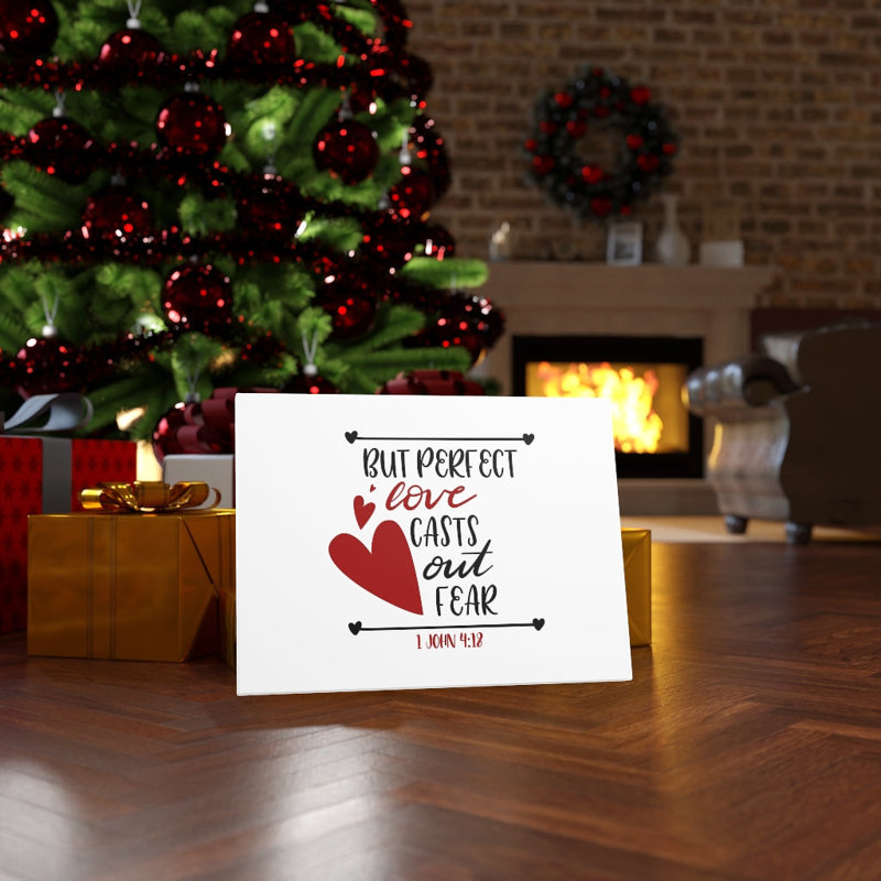Perfect Love Casts Out Fear 1 John 4:18 - Wrapped Canvas Print