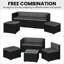 Rattan Patio Furniture Set All Weather Garden Lounge Set with Cushions-66246198