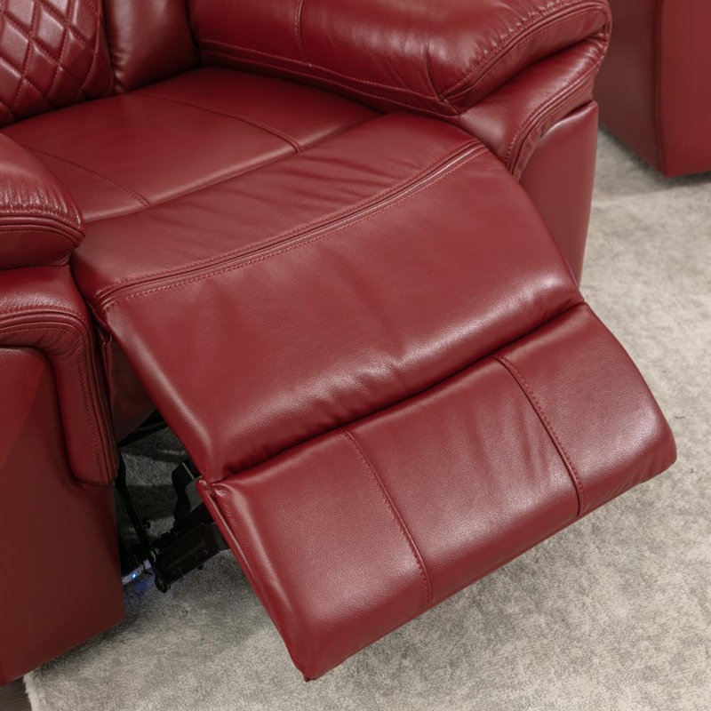 Recliner Chair (Brown), Wine Red