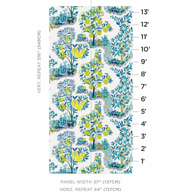 Citrus Garden Panel Set, Pool