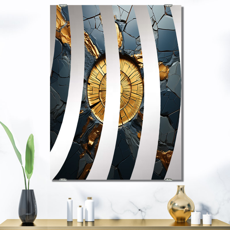 Mosaic Tiles I - Miroirs muraux décoratifs à carreaux abstraits MIR137117, 40 po x 30 po