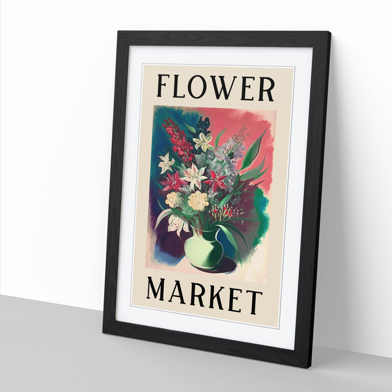 Antique Flower Market Exhibition No.7 - Framed Print, 46cm H x 34cm W x 2cm D