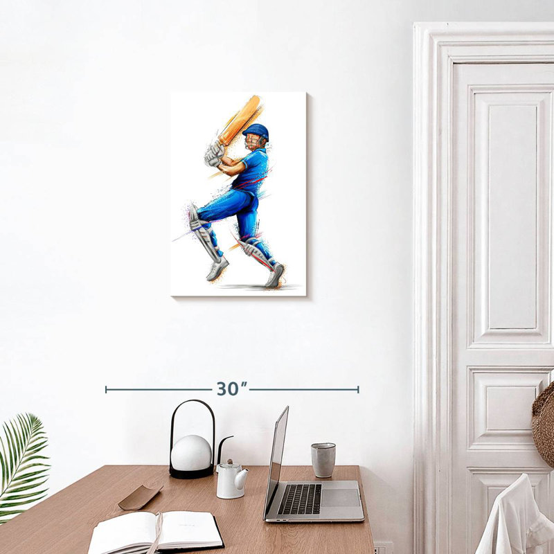 Cricket Batsman, H 24 po x l 16 po